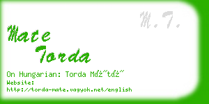 mate torda business card